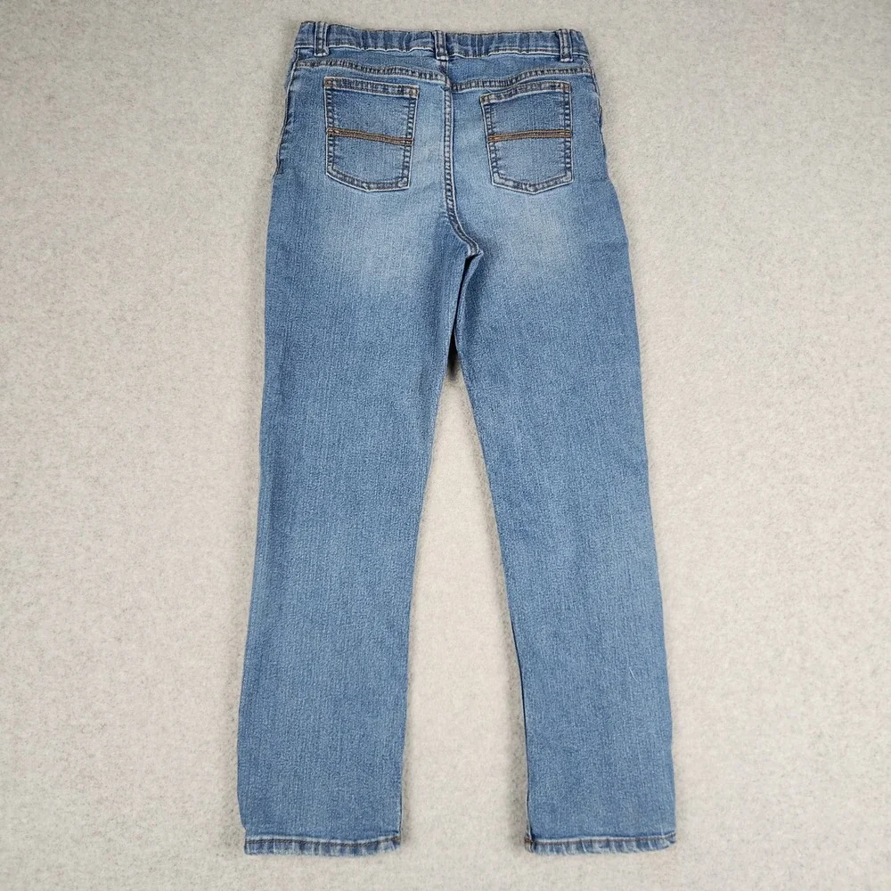 Carter's Jeans Boys 12/12A Blue Denim Faded Stretch Medium Wash Straight Leg